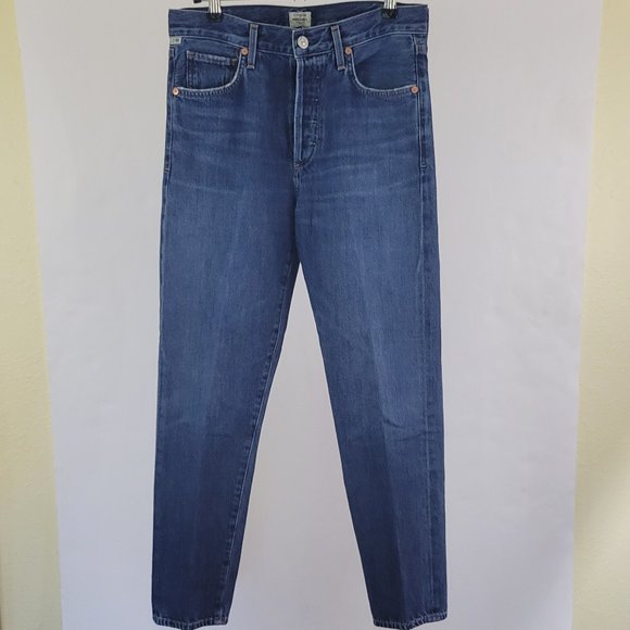 Liya High Rise Classic Fit Crop Jeans
